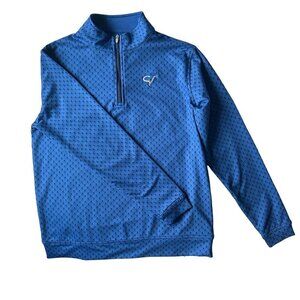 Peter Millar Blue Quarter-Zip Kids Sweatshirt